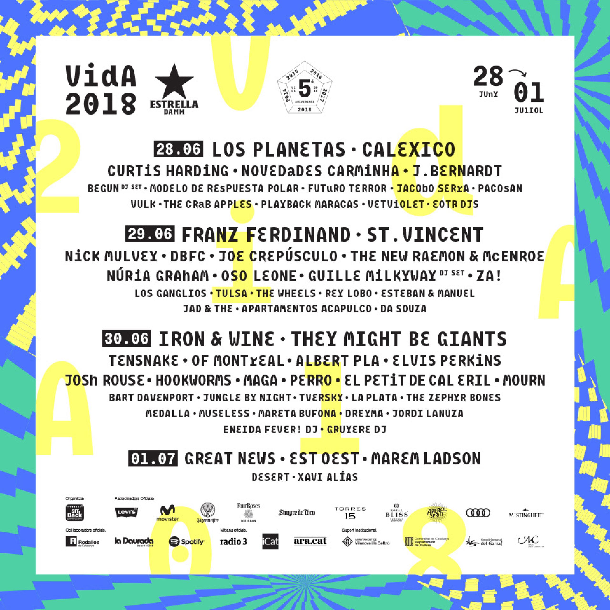 Vida Festival Barcelona, barcelona festivals 2018